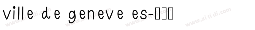 ville de geneve es字体转换
